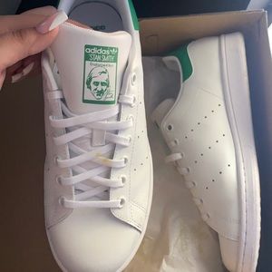White and green Stan smiths